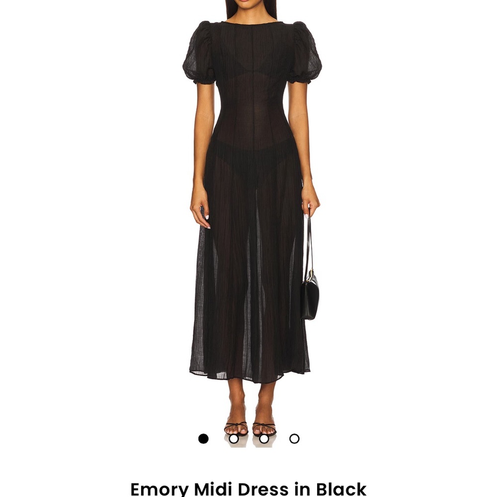 LPA Black Sheer Maxi Dress